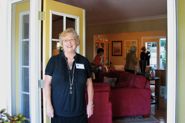 click to view larger image Kathy Braun welcomes visitors to her home.