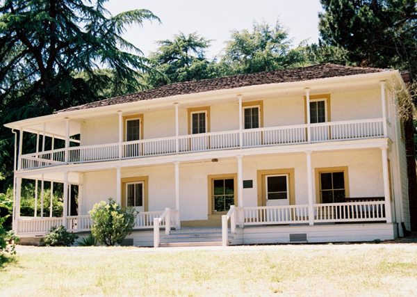 click to view larger image An 1849 adbobe home in Martinez, California built in the Monterey Colonial style